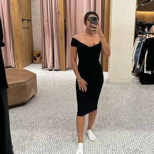 Black bodycon sweetheart neckline XS